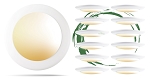 12-Pack - 15W Terconi Series - LED Disk Down Light | 6 Inch, Surface Mount or Retrofit, Color Selectable 27K/30K/35K/40K/50K