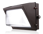 120W Durado IV Series - LED Wall Pack | With Battery Backup & Photocell, Color Selectable 30K/40K/50K, Semi Cut Off, DLC Premium 5.1, Brown