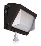 120W Durado IV Series - Motion Sensor LED Wall Pack | With Photocell, 17,400 Lumens, Color Selectable 30K/40K/50K, Semi Cut Off, DLC Premium 5.1, Brown