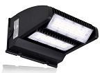 120W Rotate IV Series - LED Wall Pack | With Photocell, 17,100 Lumen, 5000K, Rotating Panels, DLC Premium 5.1, Black