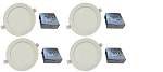 4-Pack - 15W Kalo Series - Can LED Lights | 6 Inch, CCT Selectable 30K/40K/50K, Replaces Canned or Recessed Ceiling Lights