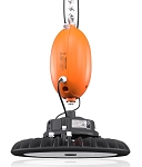 100W Corvus II Series - LED UFO High Bay Light | With 40W Battery Backup, 14,500 Lumen, 3.3ft cord, 5000K