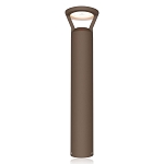 24W - LED Bollard Light | Circular Post Top Style with 33 Inch Pole, 3,360 Lumens, Color Selectable 30K/40K/50K, Clear Lens, Bronze
