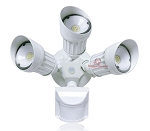 30W Lacuna II Series - Motion Sensor LED Flood Light | 3,600 Lumens, 150 Degree Sensor, 3000K, White