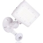 30W Kivo II Series - Motion Sensor LED Flood Light | 4,350 Lumens, Wattage & Color Selectable 30K/40K/50K, Cover Plate, DLC Premium 5.1, White