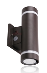 30W Stellani Series - LED Wall Sconce Light| With Photocell, Cylinder, Wattage Selectable, Color Selectable 30K/40K/50K, Black