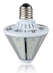 50W Oberon II Series - LED Post Top/High Bay Bulb |  Interchangeable E39/E26 Base, Reversible, 6,000 Lumens, 5000K, DLC Premium 5.1