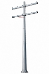 60 Foot Stralos Series - Stadium Light Pole | High Mast Steel Pole, Soccer or Football Field Ready, Crossbeams Included