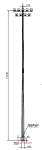 50 Foot Stralos Series - Stadium Light Pole | High Mast Steel Pole, Soccer or Football Field Ready, Crossbeams Included