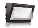 60W Durado IV Series - LED Wall Pack | With Battery Backup & Photocell, 8,700 Lumens, Color Selectable 30K/40K/50K, Semi Cut Off, DLC Premium 5.1, Brown
