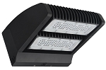 120W Rotate IV Series - LED Wall Pack | 17,100 Lumen, 5000K, Rotating Panels, DLC Premium 5.1, Black