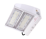 80W Rotate IV Series - LED Wall Pack | 11,100 Lumen, Color Selectable 30K/40K/50K, Rotating Panels, DLC Premium 5.1, White