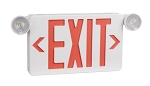 LED Emergency Exit Sign - Red - 5 Watts - Battery Backup Included - Fire Resistant - With 2 Light Heads