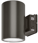 38W - LED Wall Sconce | Sconce Wall with Photocell, Cylinder, Wattage Selectable, Color Selectable 30K/40K/50K, Bronze
