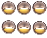 6 Pack-4W Jovel Series - LED Landscape Step Light | Solid Brass, 2700K G4 Bulb Included, 12v DC Low Voltage Lights, Deck Light