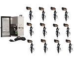 12 Pack-Moran Series - LED Landscape Spot Light Kit | 150W Tengara Series Transformer Included, 5W MR16 LED Bulb Included, 12v DC Low Voltage Lights, Solid Brass