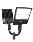 Light Pole Package | 2 of the 300 Watt Sports Light with Bullhorn, Bronze, Delivery Included Price to 48 States