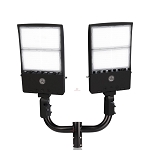 Light Pole Package | 2 x 300W Sports Light + Double Bullhorn, Black