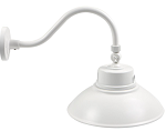 50W Overo X Series - LED Gooseneck Wall Light | With Photocell, 5,500 Lumens, Color Selectable 30K/40K/50K, White