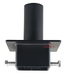 Tenon Adapter | For 4 inch Square Pole, Light Pole Adapter for Slip Fit Mount, Black