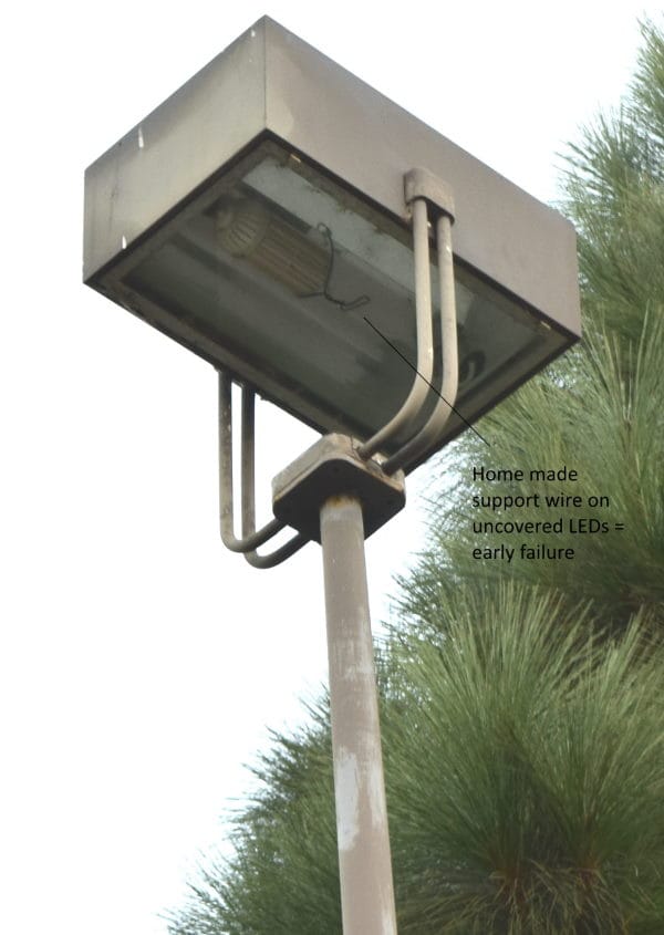 How NOT to Install LED Corn Light Bulbs - Example Pictures of What Goes Wrong