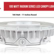 100W Radium II Series - LED Canopy Light | 15,300 Lumens, Color Selectable 30K/40K/50K, Round Design, DLC Premium 5.1, White