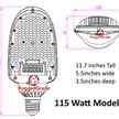 115 Watt - Arcana Series - E39 LED Corn Bulb -14,900 Lumen - 4000K - Replacement for 400 watt Metal Halide