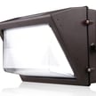 120W Durado IV Series - LED Wall Pack | With Battery Backup & Photocell, Color Selectable 30K/40K/50K, Semi Cut Off, DLC Premium 5.1, Brown
