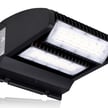 120W Rotate IV Series - LED Wall Pack | With Photocell, 17,100 Lumen, 5000K, Rotating Panels, DLC Premium 5.1, Black