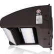 120W Rotate IV Series - LED Wall Pack | 17,100 Lumen, 5000K, Rotating Panels, DLC Premium 5.1, Brown