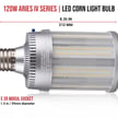 120W Aries IV Series - LED Corn Bulb | 277-480V, E39, Wattage Selectable, 16,400 Lumens, 5000K