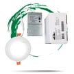 12W Kalo RD Series - LED Recessed Can Light with Junction Box | 4 Inch, Slim Round Design, Color Selectable 27K/30K/35K/40K/50K