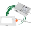 12W Kalo RD Series - LED Recessed Can Light with Junction Box | 4 Inch, Slim Square Design, Color Selectable 27K/30K/35K/40K/50K
