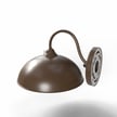 12W Cavelo Series - LED Gooseneck Light | Wall Light with Photocell, 1,000 Lumens, Color Selectable 30K/40K/50K, Dark Brown