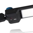 150W Revati II Series - LED Parking Lot Light | With Photocell, 21,500 Lumen, Color Selectable 30K/40K/50K, Arm Mount, Black
