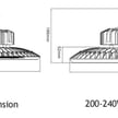 150W Black Ring Series - LED UFO High Bay Light | 24,000 Lumens, 5000K, DLC Premium, White