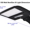 150W NextGen IV Series - LED Parking Lot Light | 22,500 Lumen, Color Selectable 30K/40K/50K, Arm Mount, Brown