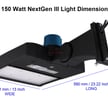 150 Watt LED NextGen III Parking Lot Lights - 21,000 Lumen - 5000K - ARM Mount - WITH photocell - 