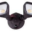 20 Watt - Turin II Series LED Security Wall Light - Adjustable LED Flood Light - Bronze - 1,750 Lumen  - Dusk to Dawn (photocell sensor) - 5000K