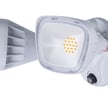 20 Watt - Turin II Series LED Security Wall Light - Adjustable LED Flood Light - White - 1,750 Lumen - Dusk to Dawn (photocell sensor) - 3K/4K/5K - Square Heads 
