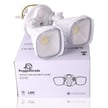 20 Watt - Turin II Series LED Security Wall Light - Adjustable LED Flood Light - White - 1,750 Lumen - Dusk to Dawn (photocell sensor) - 3K/4K/5K - Square Heads 