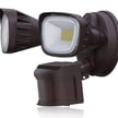 20W - Turin II TT Series - LED Security Light with 240 Degree Motion Sensor - Color Selectable 30K/40K/50K - Bronze