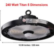240W Titan 5 Series - Motion Sensor LED UFO High Bay Light | 35,300 Lumen, Wattage Selectable, 5000K