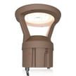 24W - LED Bollard Light | Circular Post Top Style with 33 Inch Pole, 3,360 Lumens, Color Selectable 30K/40K/50K, Clear Lens, Bronze