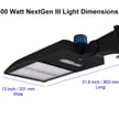 300W NextGen III Series - LED Parking Lot Light | 42,000 Lumen, Shoebox, Dimmable, With Photocell, ARM Mount, 5000K Bright White