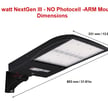 300W NextGen IV Series - LED Parking Lot Light | 277-480V, Shoebox, 45,000 Lumen, Color Selectable 30K/40K/50K, Arm Mount, Black
