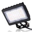 50W Kivo II Series - LED Flood Light | With Photocell, 7,150 Lumens, Wattage & Color Selectable 30K/40K/50K, Yoke Mount, DLC Premium 5.1