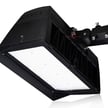 320W Rovaria Series - Architectural LED Flood Light | With Photocell & Adjustable Beam Angle, Color Selectable 30K/40K/50K, Slip Fit, Black