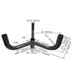 Triple Bullhorn Mount | Triple Tenon Adapter, 120 Degree Version, 3 Light Pole Adapter for Slip Fit, Goes Over Tenon (2 3/8 inch pipe), Black