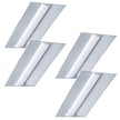 2x4 Feet LED Troffer - 30/40/50/60/72 Watt - Color Selectable 3500K/4000K/5000K - With Motion Sensor -  9,400 Lumen - 4-Pack